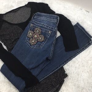 Miss Me Star skinny jeans/free top JP569452